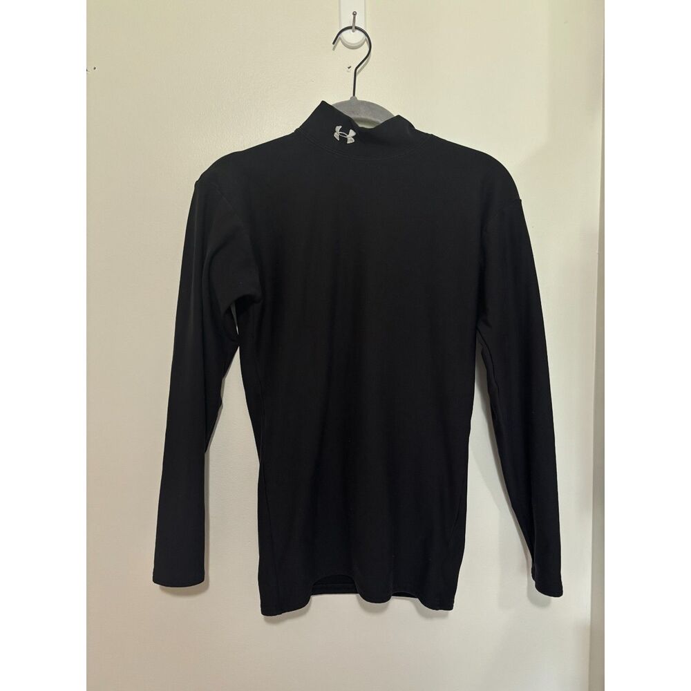 Under Armour Black Mock Neck Long Sleeve Compression Athletic Top‎ Athleisure S